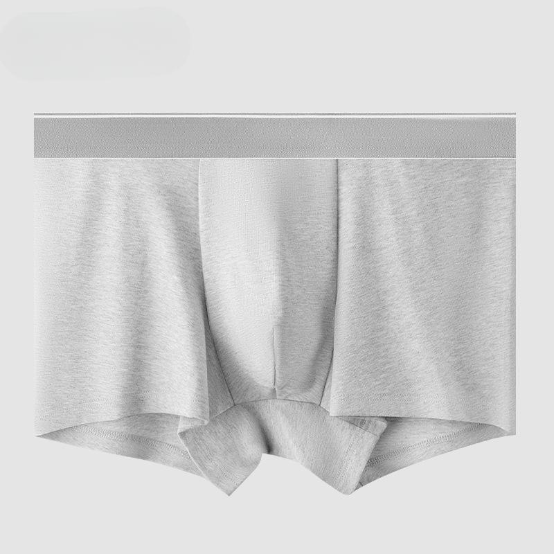 Pánské boxerky z čisté bavlny, antibakteriální, s vnitřním rozkrokem, prodyšné, pro chlapce, jednobarevné, pro mladé muže, do poloviny pasu