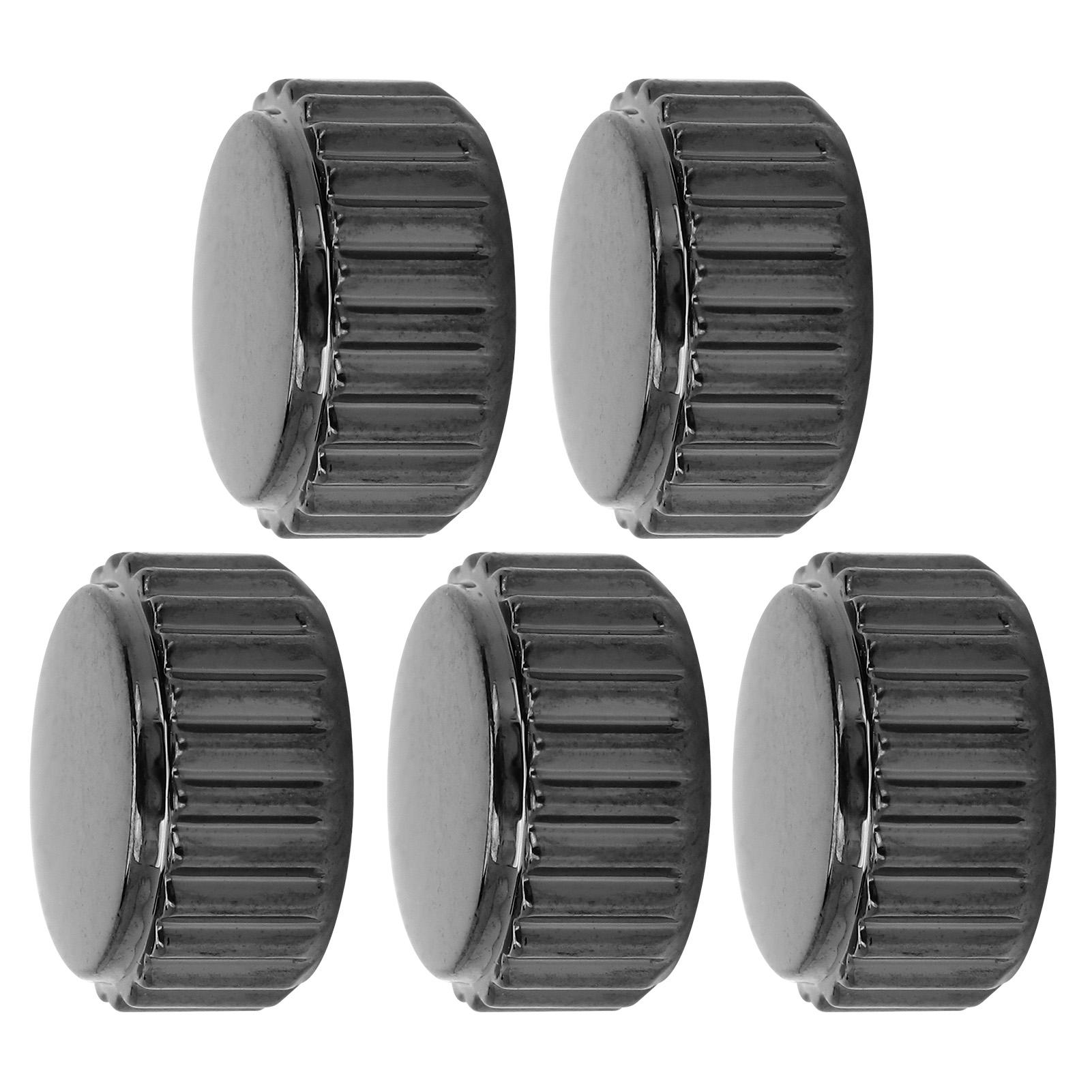 

5 шт. Профессиональная головка часов Стальная заводная головка часов Ремонтные детали Запасные аксессуары Набор Черный6мм 0.24дюйма