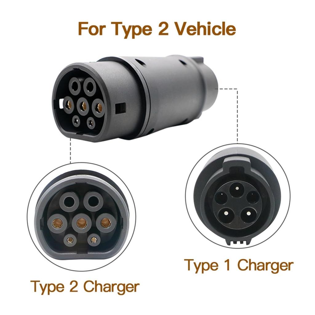 Adaptér konektoru zásuvky nabíječky EV 16A 32A J1772 na IEC 62196 Typ nabíjení EV