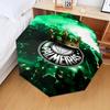 1PC Green And White Passion Printed Umbrella Folding Umbrella, Automatic Umbrella 8-Frame for Travel, Camping Fan Gifts Christmas Gifts