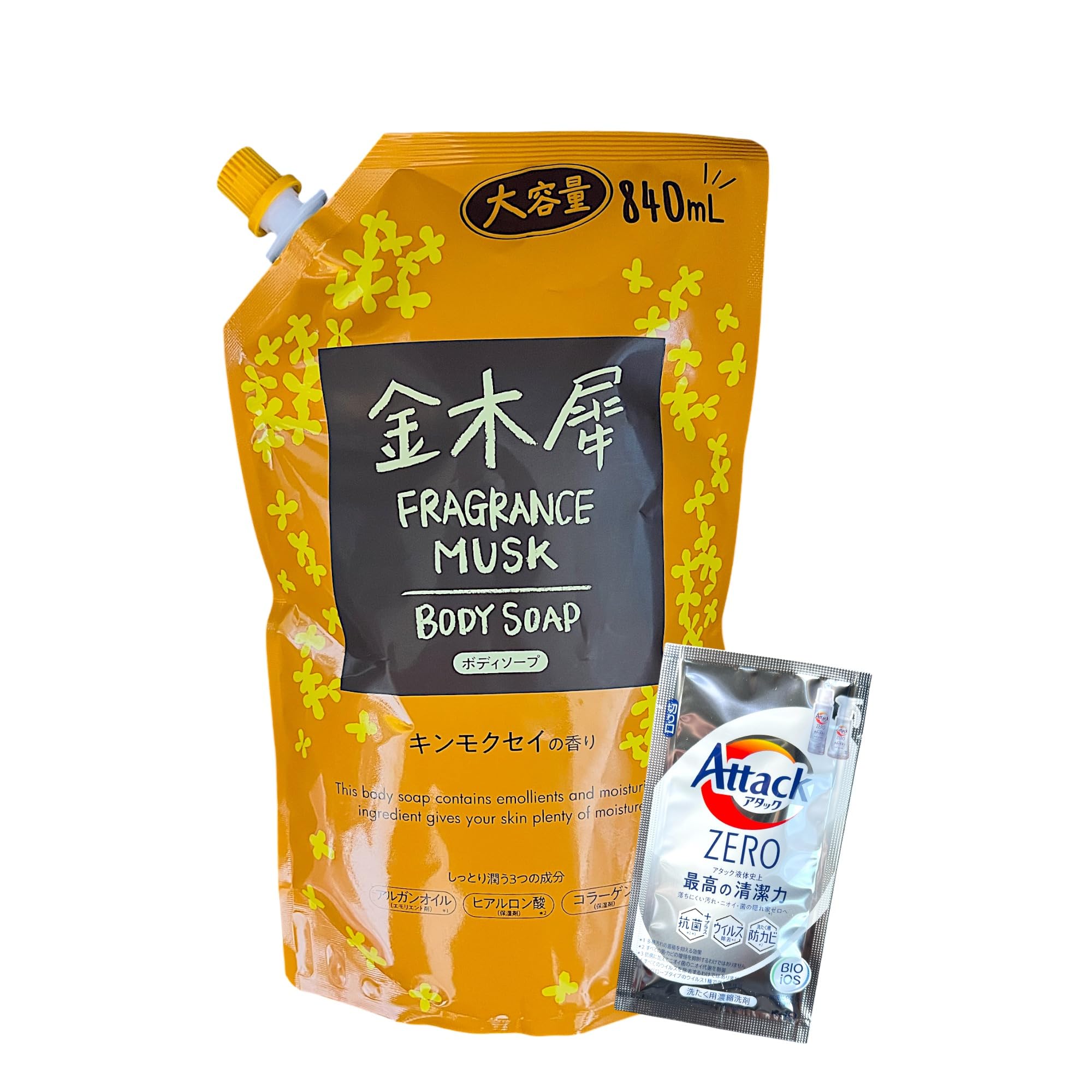 

Mitsuei Kinmokusei FRAGRANCE MUSK BODY SOAP Kinmokusei Fragrance Large Capacity Body Soap x 1 Bag Original Set