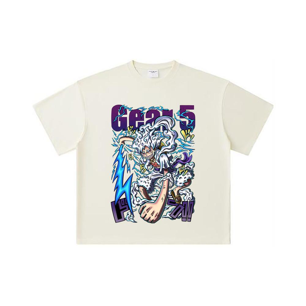 260 GSM Double Yarn 32 Count 100% Cotton One Piece V31 Nika Gear Print Unisex Heavy Cotton T Shirt