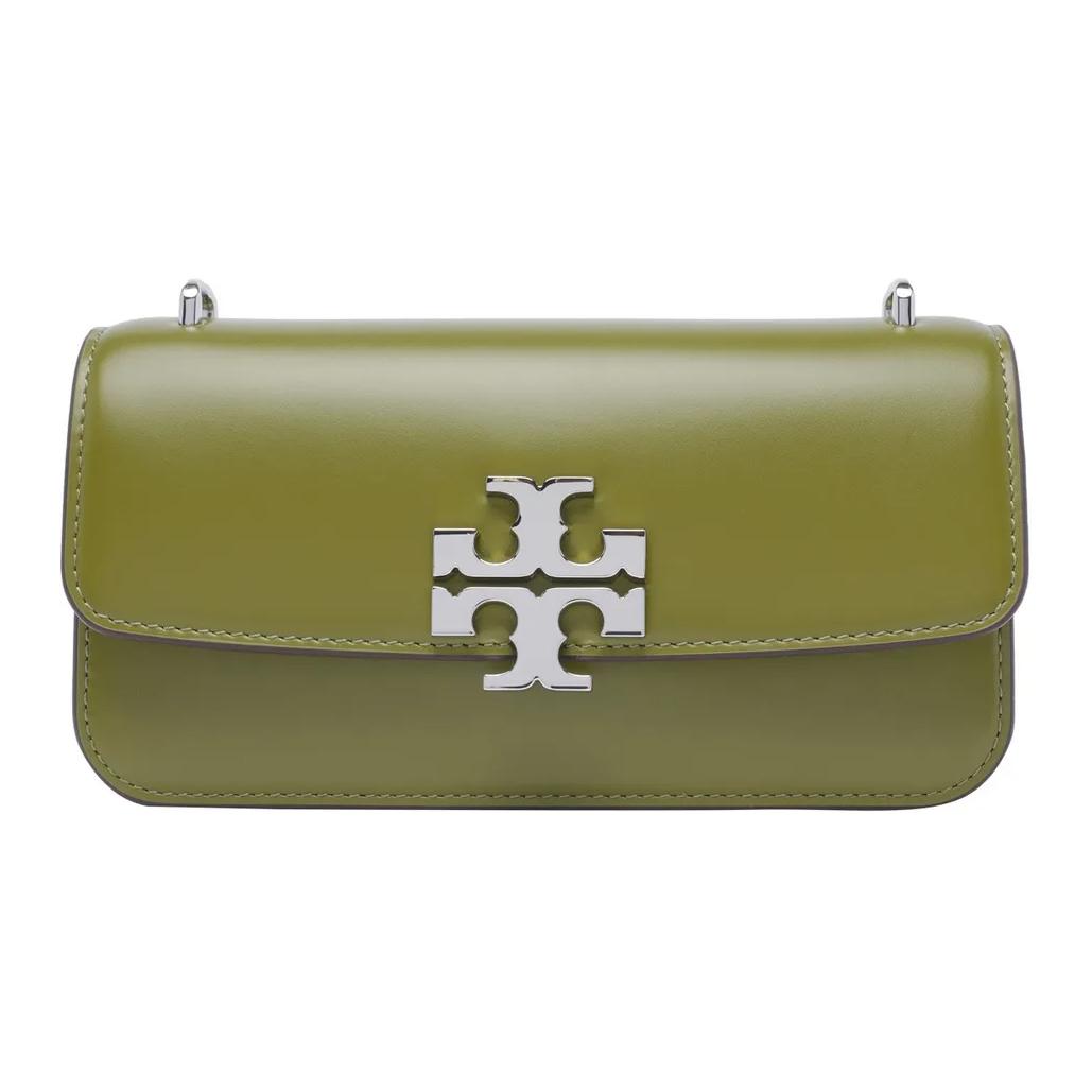 

Tory Burch Logo Print Leather Shoulder Bag Small Women Bags Black Matcha 158734-300 Basic Set (Bag+Dust Bag)