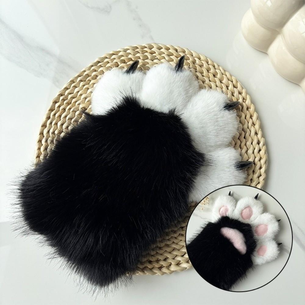 Furry Cosplay Costume Gloves Thicken Cat Claw Mittens Cute Plush Cat Paw Gloves Cosplay Props