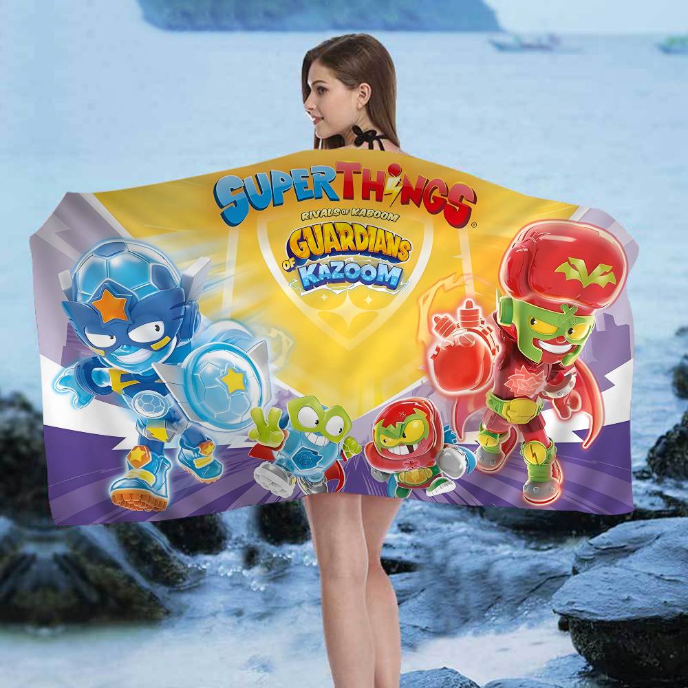Cute Cartoon Super Zings Microfiber Blanket Quick Drying Beach Towels Oversized Printing Super Absorbent Pool Towel Blanket