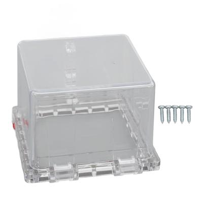 Couvercle d'interrupteur d'alimentation industriel transparent avec verrouillage par bouton-poussoir et isolation énergétique