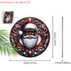 Black Santa Claus Wooden Sign - Navidad Round Sign for Yard Door Wall Hanging Decor - Ideal Christmas Decoration