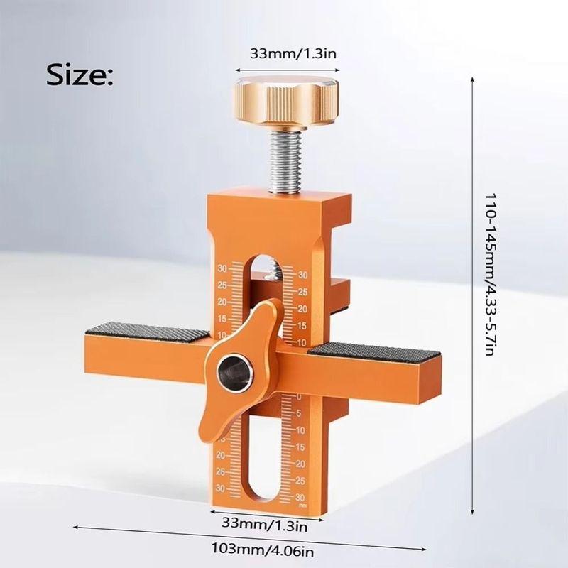 2 In 1 Cabinet Door Installation Positioner Quick Positioning Aluminum Alloy Rebounder Punched Mounting Jig Auxiliary Tool