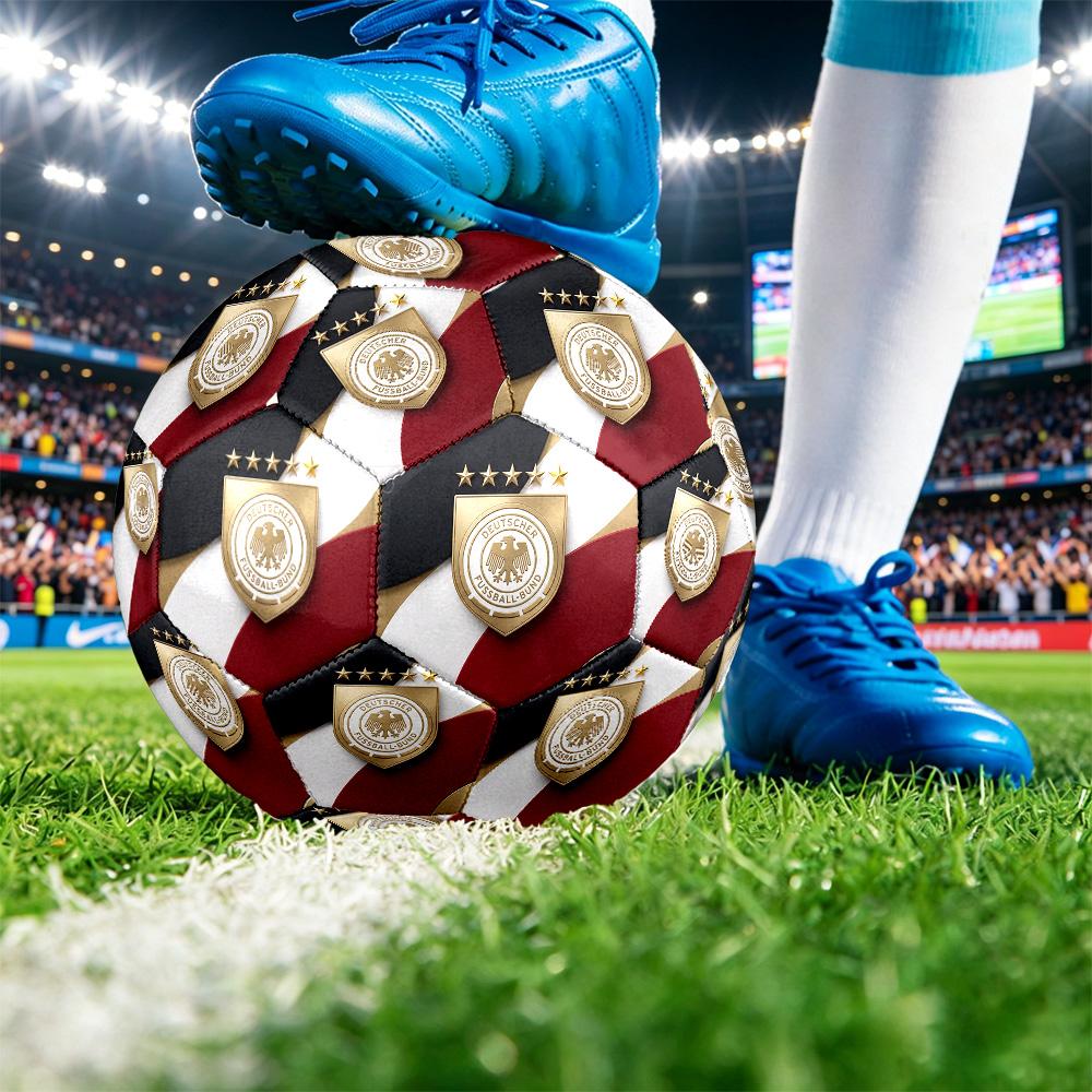 Germany Football Printed Size 5 Soccer Ball Wear Resistant Standard Adult Training Football Fan Gift for Indoor Outdoor Match Sports