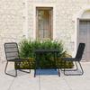 VidaXL 3-tlg. Garten-Essgruppe Poly Rattan und Glas
