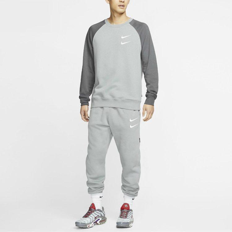 Nike Sweatshirts Men's Gray Crew Neck Moderate Regular CJ4872-073