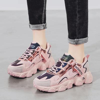 Kadın Moda Spor Ayakkabı Tasarımcıları Kalın Tabanlı Vulkanize Ayakkabılar Pembe Günlük Eski Baba Ayakkabıları Kadın Tenis Kadın Marka Platform Spor Ayakkabı