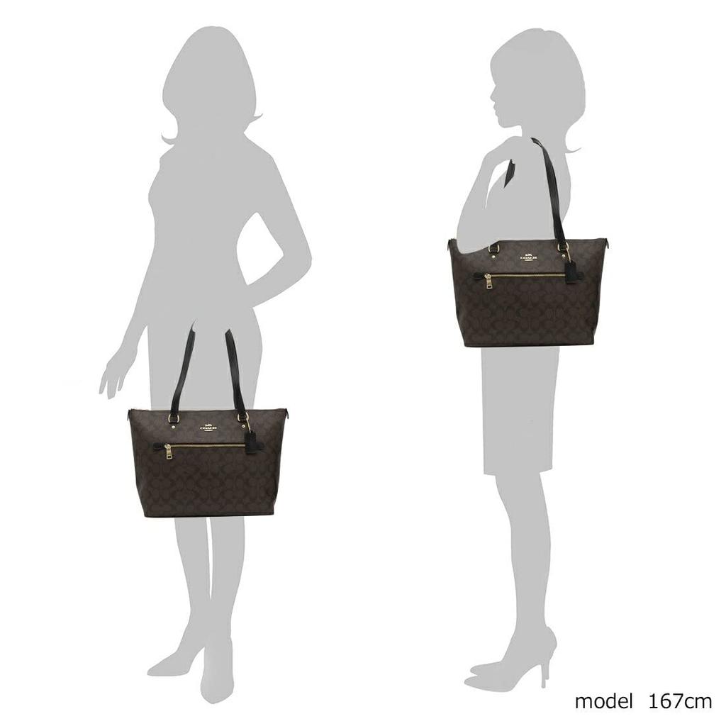 Bag F79609 Brown X Black Signature Gallery Tote Ladies [Coach] (Tote Bag) [Outlet Item] [Brand] [Item]
