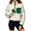Women's Mock Neck Sweatshirt, Casual Cropped Loose Fit Pullover Top for Fall and Winter