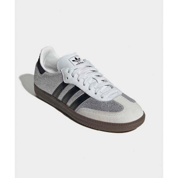 adidas Zapatillas Samba OG Blanco Cristal Pedrería para Mujer Plateado-Metálico IH9055