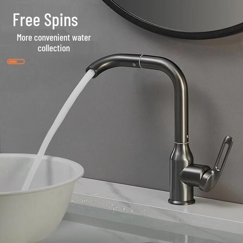 TLXT Gunmetal Stainless Steel Basin Faucet