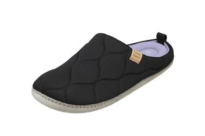 Pansy 9264 Lightweight Quilted Indoor Size Black Women's Slippers, Small,