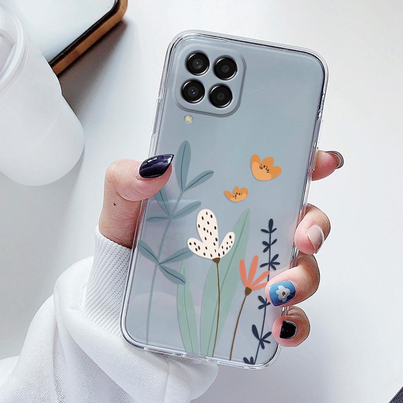 

Для Samsung Galaxy M33 M53 5G Милий Мультяшний Ведмедик Пара Чохол для Телефону Ударостійкий Силіконовий М який Чохол Для Samsung M 33 Funda Прозорий Samsung M33 5G