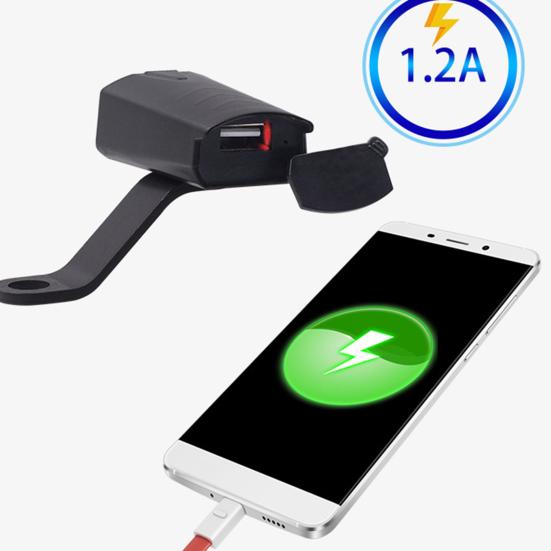Motorcycle USB Charger 1.2A Fast Charge Phone Charger Waterproof Motorcycle Accessories for Phone Tablet GPS