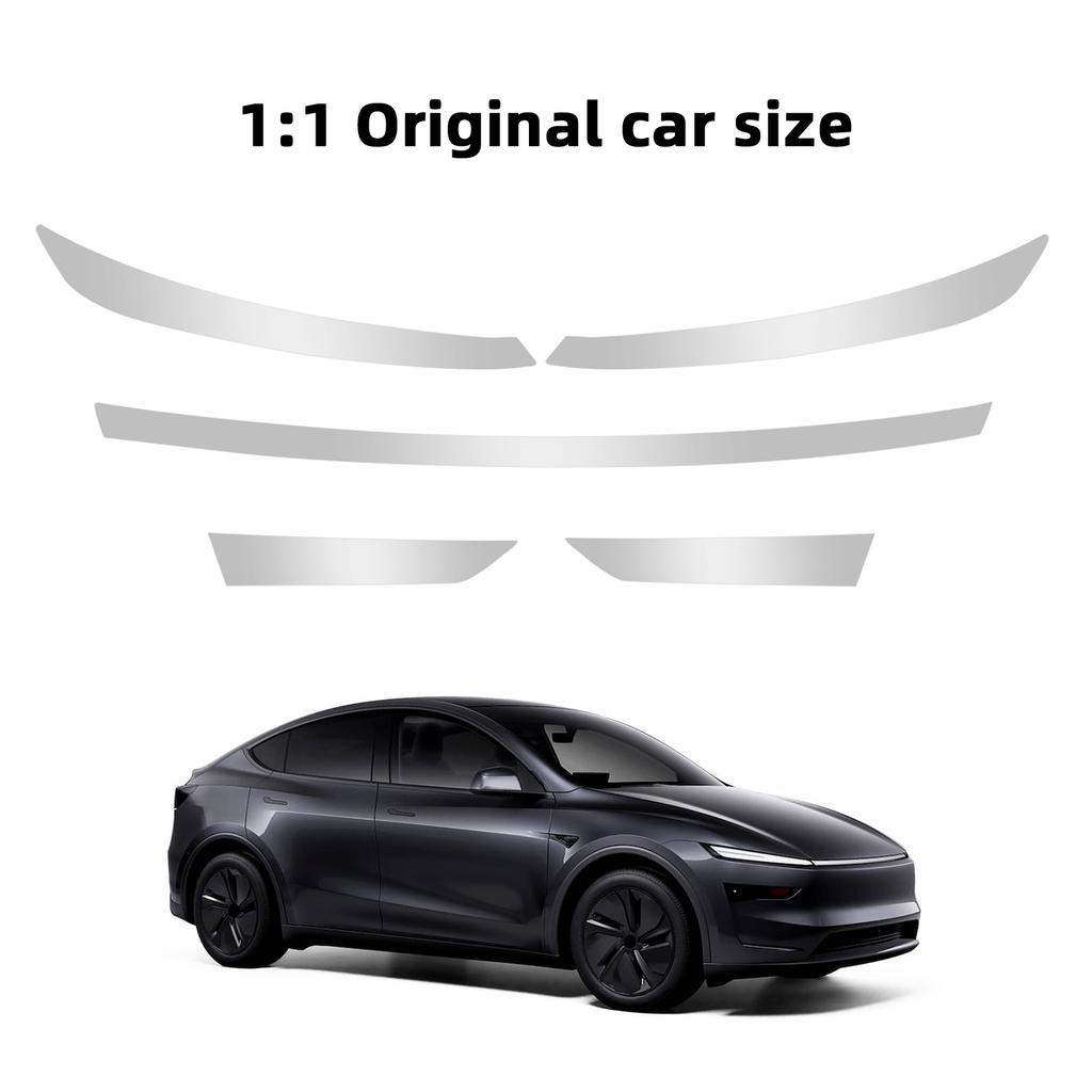 TPU Headlight Protective Film for Tesla Model Y 2025 2026 Scratch Resistant Clear Bra