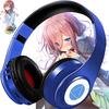 Nakano Miku Bluetooth Headphones with Bluetooth Wireless Wired Wireless Dual Anime Cosplay Audio Line TF Card for College Gifts Microphone, Hands-Free