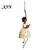 Handcrafted Metal Art Dancing Lady Hanging Ornament for Home Decor, Elegant Sculpture, Sculpture Creative Pendant Indoor Outdoor Window Porch