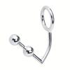 Stainless Steel Anal Hook With 2 Smooth Ball Anal Plug Sex Toys For Female Male Couple SM Game Butt Plug