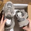 Retro platform shoes women's new spring small mesh showing small feet and increasing height casual sports shoes