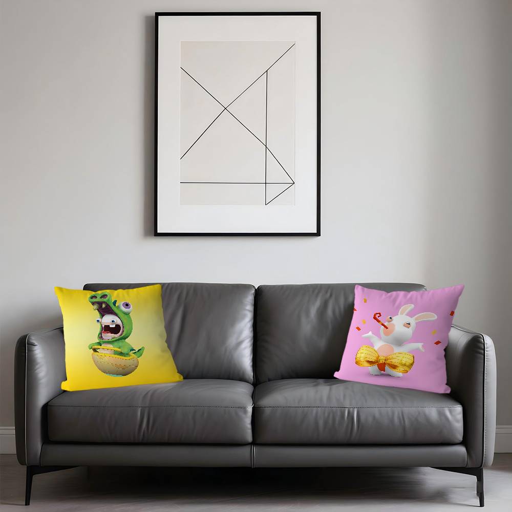 R-Rabbids Invasion Kissen Anime Kissen Sofa Bett Kopfkissenbezug Kissenbezug 45x45 Cm Mode