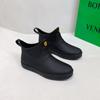 Rubber Shoes Women Waterproof Rain Boots Trend Ankle Galoshes Woman Casual Flats Working Couples Rainshoes Botas De Lluvia