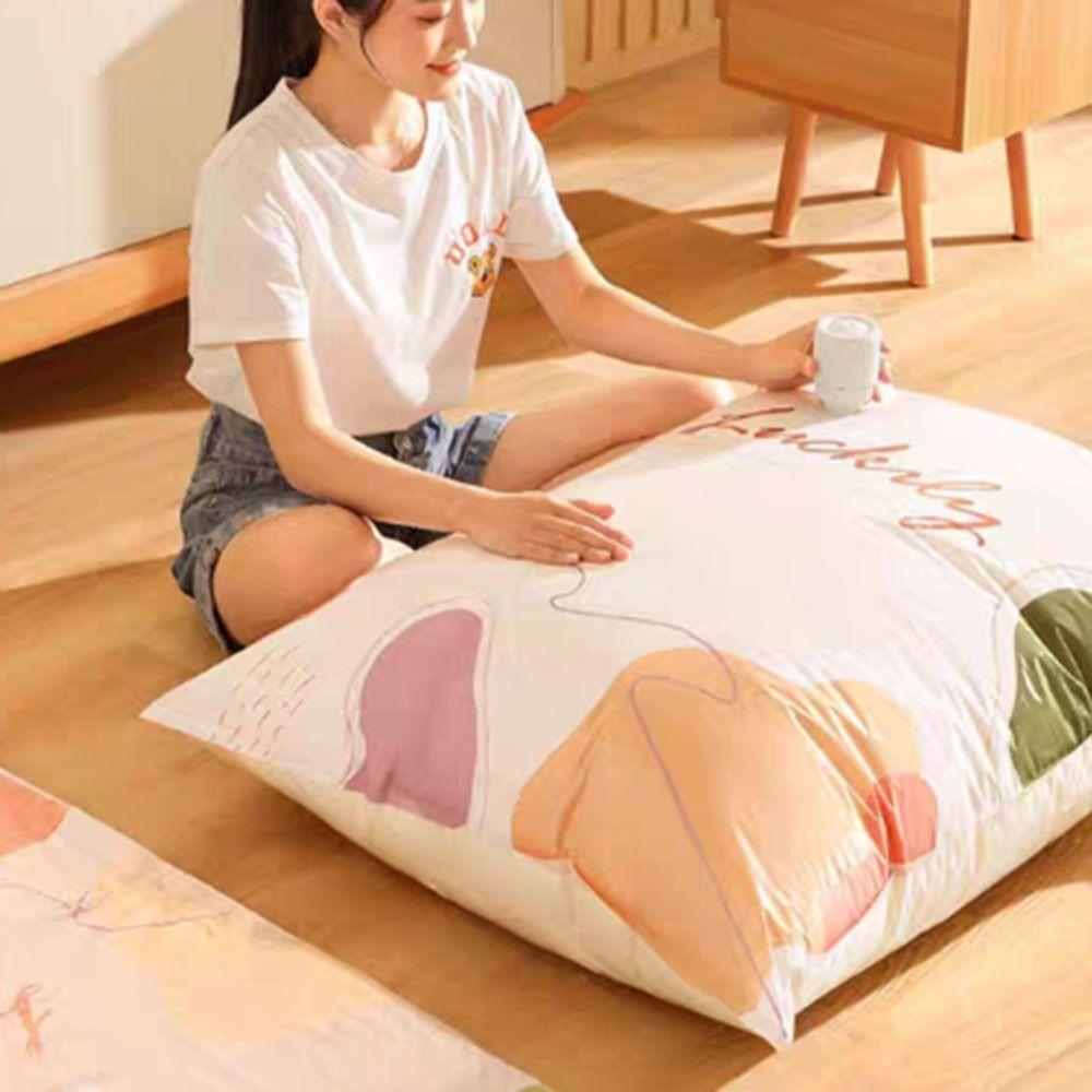 No Pump Vacuum Storage Bags Dust-proof Press & Seal Seal Compression Bag Space Saving Large Capacity Clothes Blankets Organizer