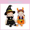 Cute Halloween Witch Pumpkin Doll Plush Toy For Spooky Decor