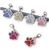 Dog Cat Collar Tag Pendant Pet Accessories Paw Glitter Pendant Keychain