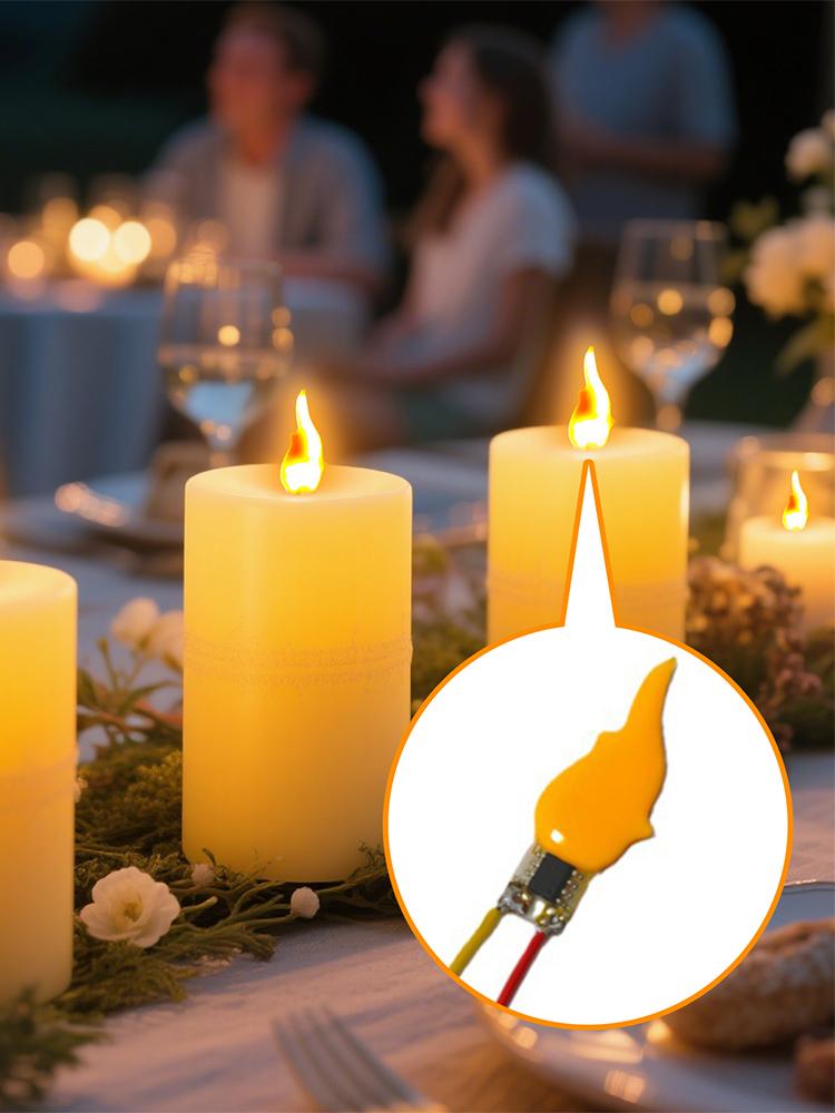 3/5/10PCS Flame Light Bulbs 2200K Diode 3V LED Flame Effect Light Bulb Flash Candles for Christmas Party Decorations