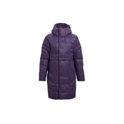 Training Sports Solid Color Hooded Fitted Mid-Length Down Jacket Women Outerwear Purple 1342791-500