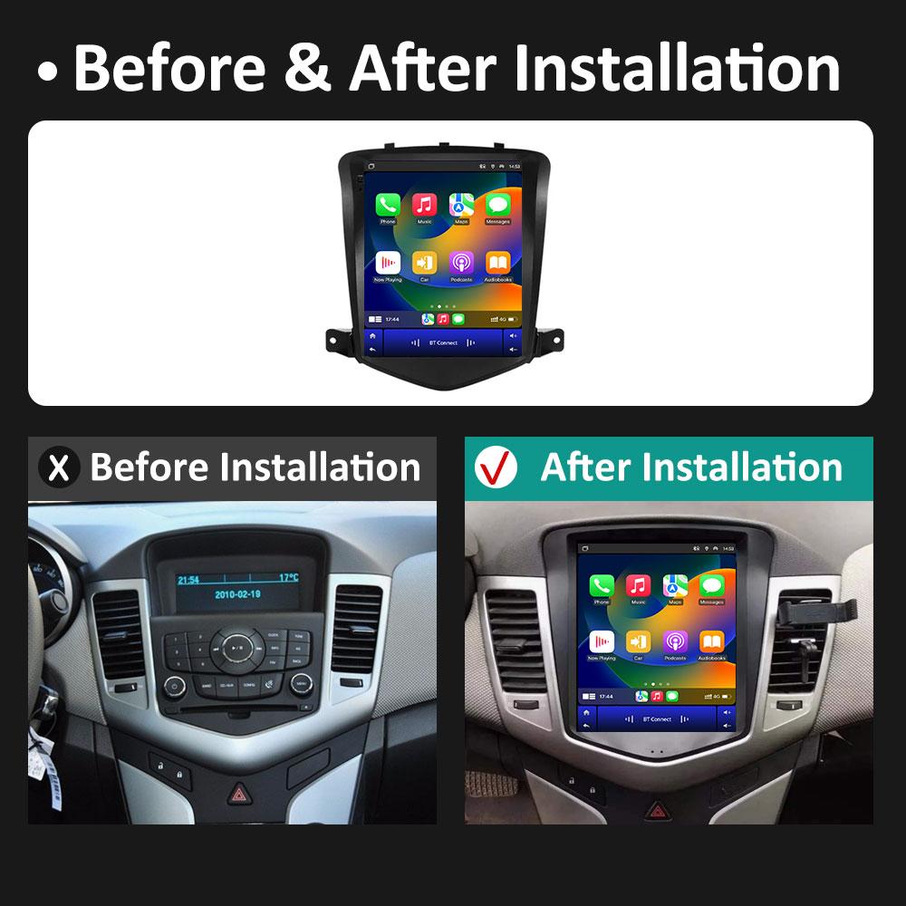 For Chevrolet Cruze 2008 2009 2010 2011 2012 2013 - 2019 Android 14 Wireless Carplay Navigation GPS Bluetooth WIFI Accessories