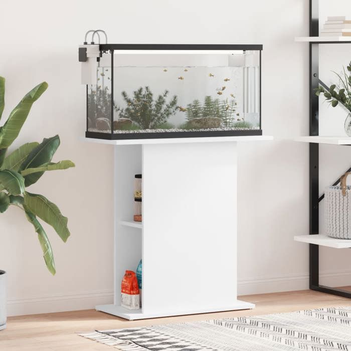 VidaXL Support pour aquarium blanc 36x75x72,5 cm bois d'ingénierie 833647