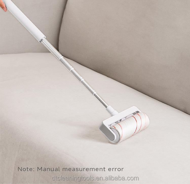 Innowell Manual Lint Roller Brush Sticky Paper Lint Remover with Telescopic Aluminum Pole Portable Hand Held Hair Remover