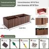 Carbonized Wood Outdoor Planter Box – Antiseptic Rectangular Flower Trough for Home, Courtyard, or Balcony.