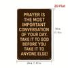 Vintage Religious Metal Sign Inspirational Prayer Wall Art 8x12 Inch Waterproof Rustproof Home Decor Plaque