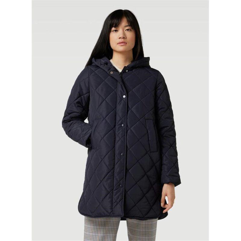 Surplus Stock from Foreign Trade, European Style Quilted Cotton-Padded Thin Autumn and Winter Women's Solid Color Hooded Long Cotton Coat Trench Coat