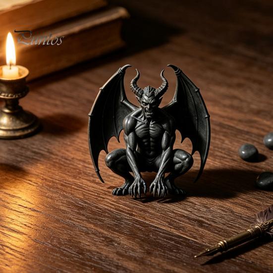 Resin Ornaments for Home Decor Gargoyle Statue, Medieval Gothic Sculpture, Artistic Horror Small Sculptures Windowsill Decorative Craft Office Living