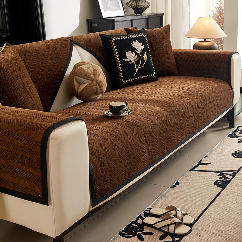 

Light Luxury High-End Chenille Sofa Cushion Universal In All Seasons New Sofa Cover Seat Cushion Non-Slip Cover Cloth Towel 70*70cm