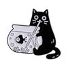 Cartoon Black Cat Enamel Pins I Do What I Want Rebellious Cat Cute Animal Brooches Lapel Badge Fashion Jewelry Gifts for Friends