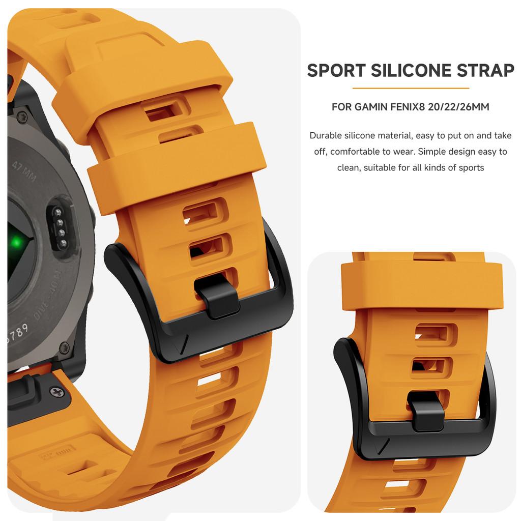 Quick Fit 22mm 26mm Silicone Strap for Garmin Fenix 8 51mm 47mm Fenix 7 7X 6 6X Pro/Epix Pro Gen 2/Fenix 5 5X Fenix 3 Band