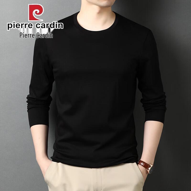 Pierre Cardin Men s 100% Cotton Long Sleeve Round Neck T-Shirt 2XL