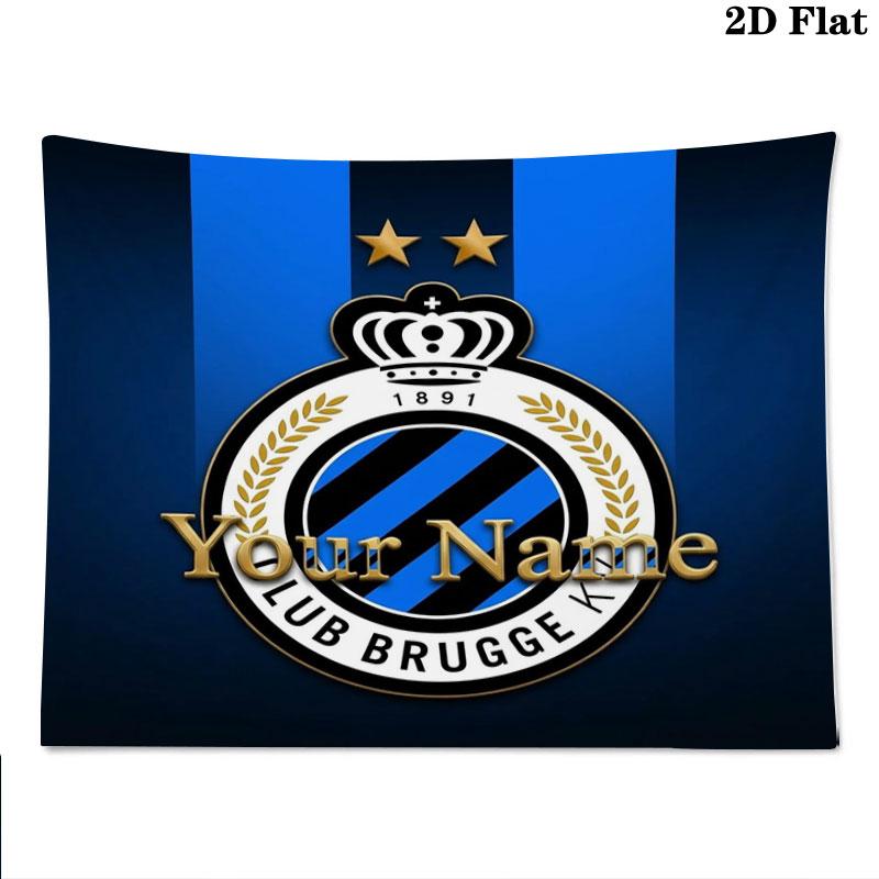 Club Brugge KV Custom Name Wall Tapestry Aesthetic Wall Hanging Printed Fabric Blanket Decorative Tapestries for Bedroom Living Room Home Decor