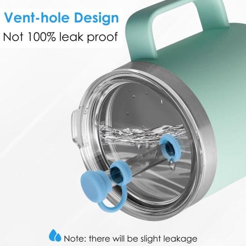 ERKOON Silicone Spill Stopper Set for YETI Straw Cups, Mug Tumblers, and More - Includes 4 Silicone Straw Covers and 4 Leak-Proof Stoppers