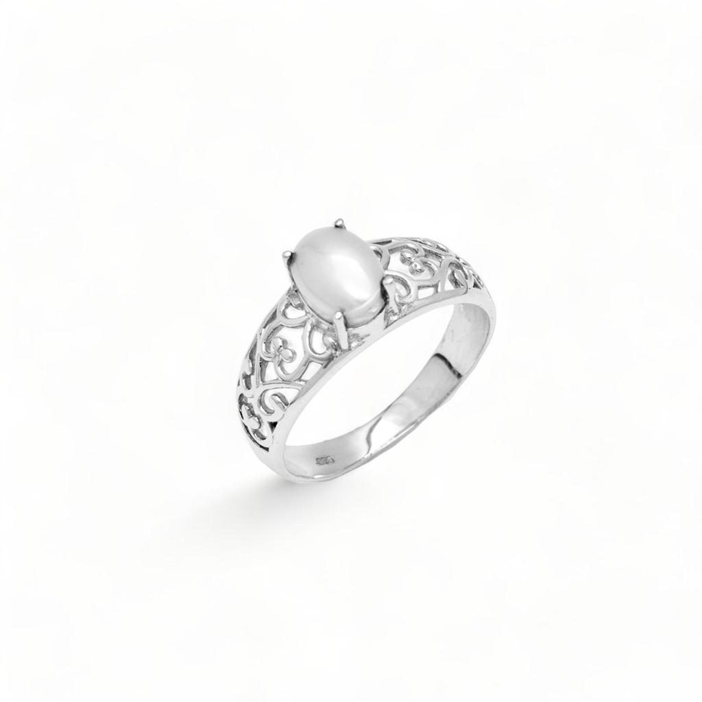 Sterling Silver Amethyst Ring: Minimalist Design