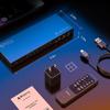 PORTTA 4K 60Hz HDMI Matrix 4x2 4 Input 2 Output Switch Splitter with Toslink Audio Extractor ARC 16 Different EDID Modes 4K Downscale IR Remote